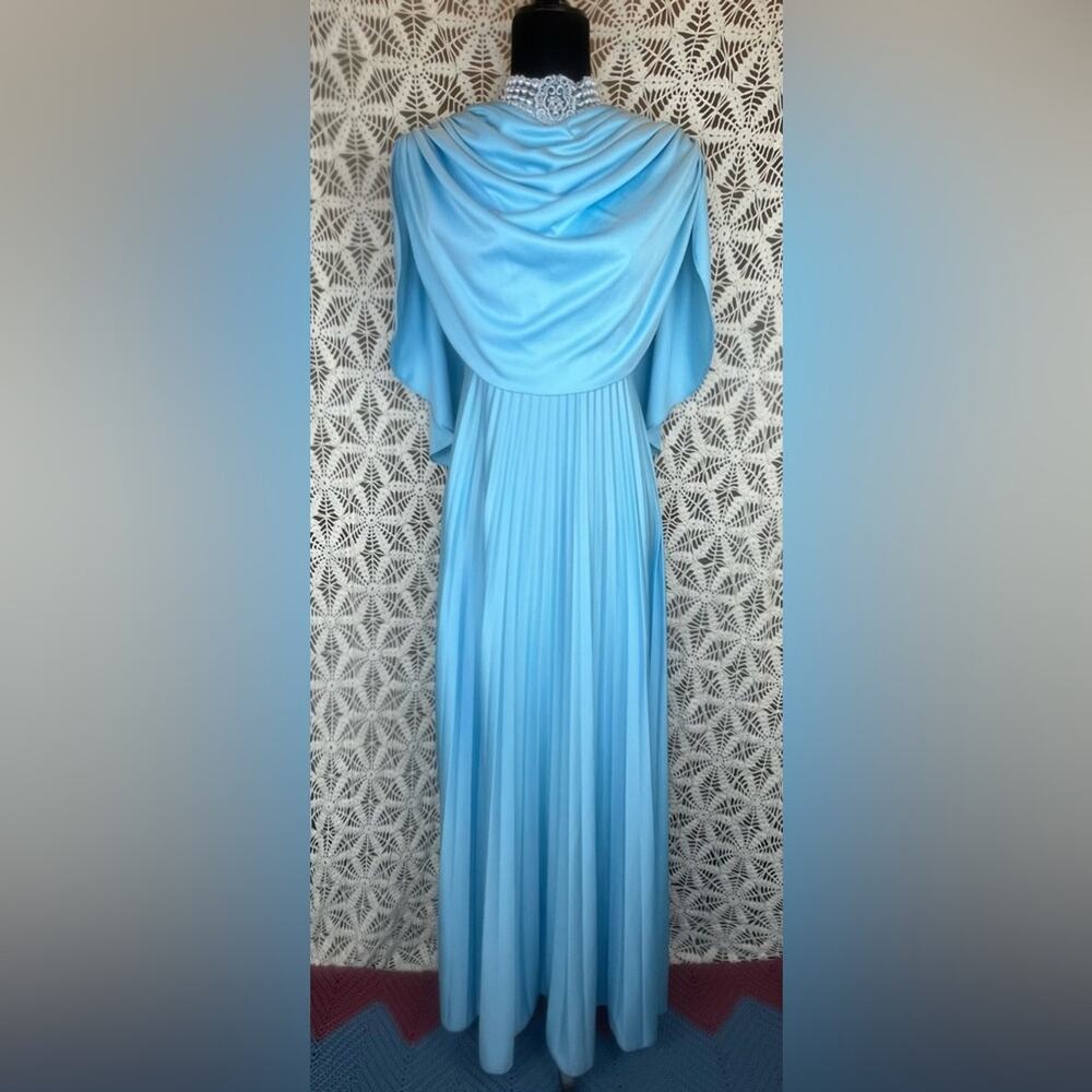 Grecian Draped Cowl Neck Maxi Dress